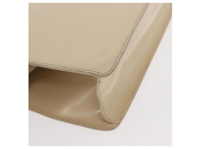 Borsa a Mano GUCCI Smalto Beige Oro Auth bs31430 D'oro - vista 9