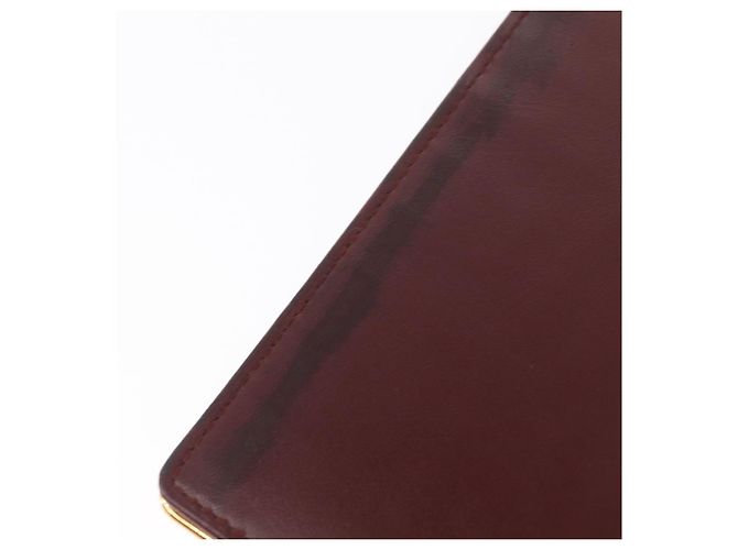 Borsa Clutch in Pelle Must Line di CARTIER 2 Pezzi Bordeaux Oro Auth bs31487 D'oro Bordò - vista 13