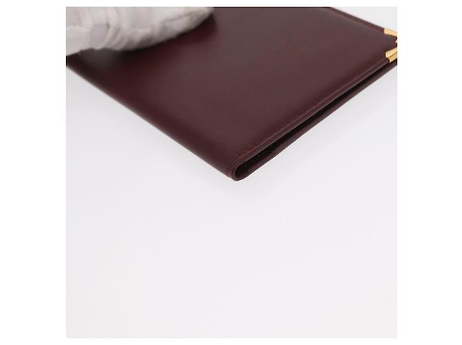 Borsa Clutch in Pelle Must Line di CARTIER 2 Pezzi Bordeaux Oro Auth bs31487 D'oro Bordò - vista 17