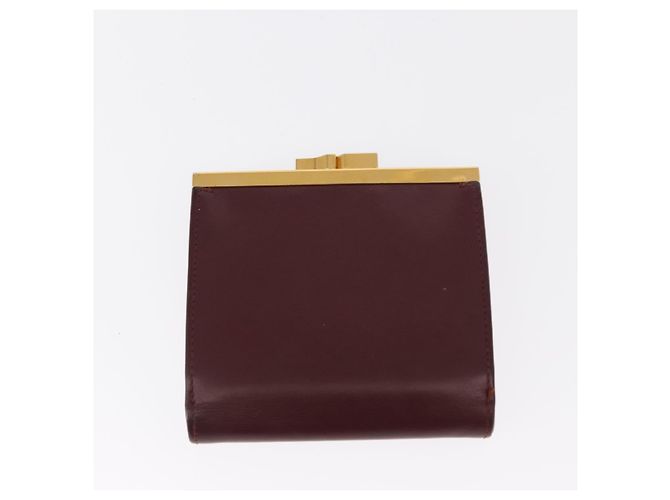 Borsa Clutch in Pelle Must Line di CARTIER 2 Pezzi Bordeaux Oro Auth bs31487 D'oro Bordò - vista 3