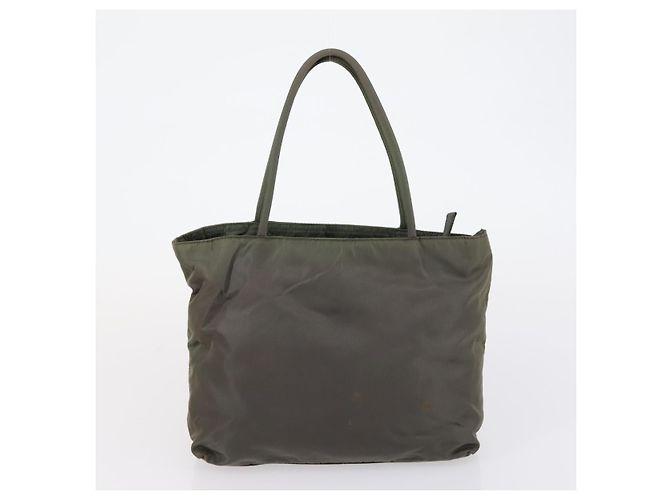 PRADA Bolsa de Esporte em Lona de Nylon 3 Peças Verde Preto Auth 154548 - vista 11