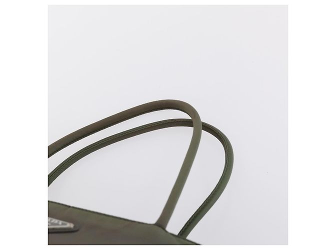 PRADA Bolsa de Esporte em Lona de Nylon 3 Peças Verde Preto Auth 154548 - vista 14