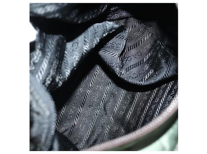 PRADA Bolsa de Esporte em Lona de Nylon 3 Peças Verde Preto Auth 154548 - vista 18