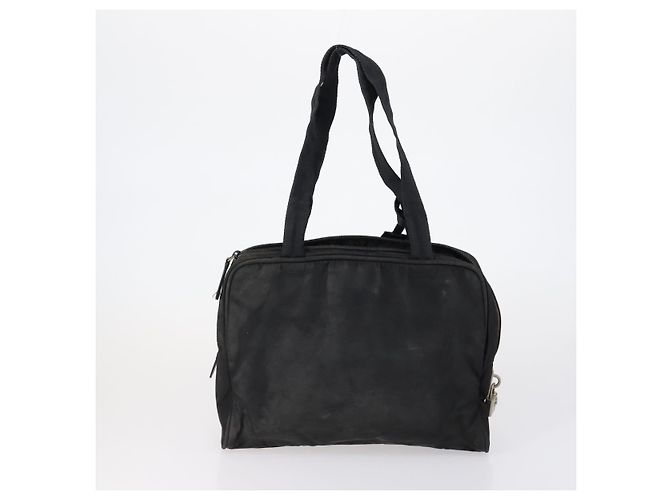 PRADA Bolsa de Esporte em Lona de Nylon 3 Peças Verde Preto Auth 154548 - vista 3