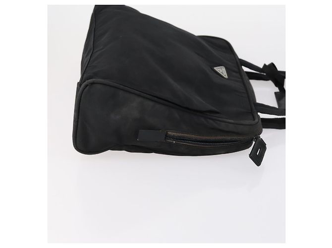 PRADA Bolsa de Esporte em Lona de Nylon 3 Peças Verde Preto Auth 154548 - vista 4