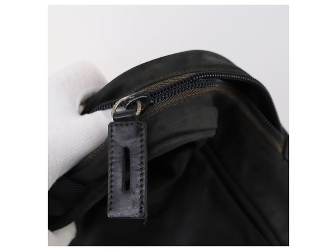 PRADA Bolsa de Esporte em Lona de Nylon 3 Peças Verde Preto Auth 154548 - vista 8