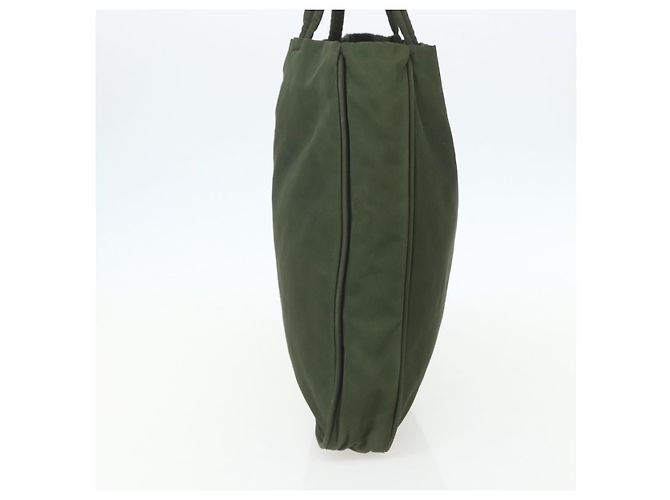 Borsa Tote Prada in Nylon Verde Argento Auth 151686 - vista 4