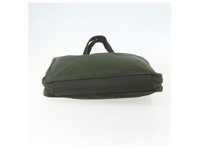 Borsa Tote Prada in Nylon Verde Argento Auth 151686 - vista 5