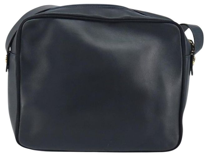 Borsa a Spalla Salvatore Ferragamo Vala in Pelle Blu Navy Oro Auth 155315 D'oro - vista 2