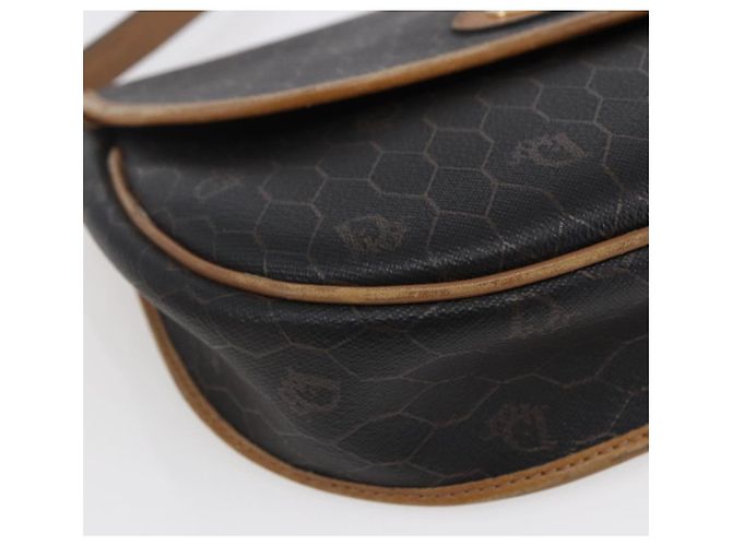 Christian Dior Borsa a spalla in tela a nido d'ape in pelle PVC nera Auth BA6822 Nero - vista 11