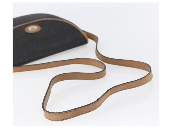 Christian Dior Borsa a spalla in tela a nido d'ape in pelle PVC nera Auth BA6822 Nero - vista 7
