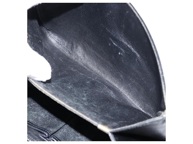 Borsa a spalla CÉLINE Carrozza in pelle nera e oro Auth ar13797 Nero D'oro - vista 12