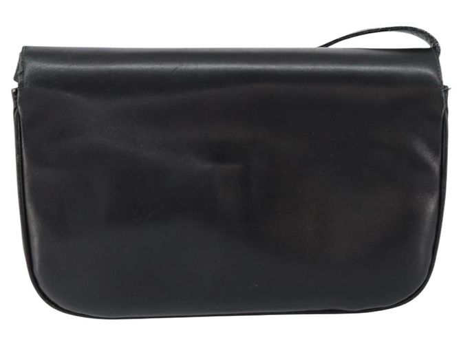 Borsa a spalla CÉLINE Carrozza in pelle nera e oro Auth ar13797 Nero D'oro - vista 2
