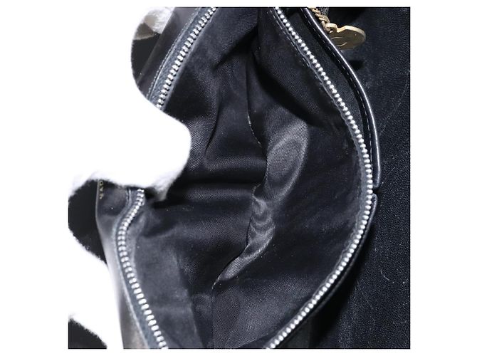 Borsa a spalla CÉLINE Carrozza in pelle nera e oro Auth ar13797 Nero D'oro - vista 24