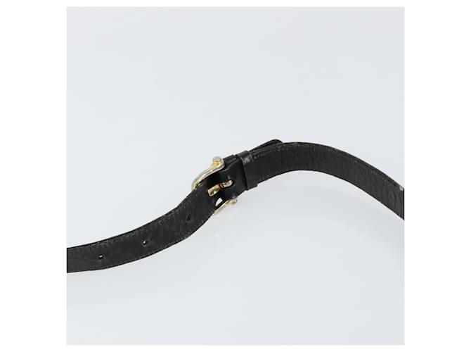 Borsa a spalla CÉLINE Carrozza in pelle nera e oro Auth ar13797 Nero D'oro - vista 8