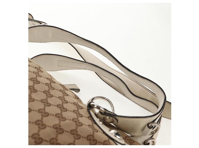 Gucci Borsa a mano GG Canvas 2way Beige Bianco Auth ep10950 - vista 10