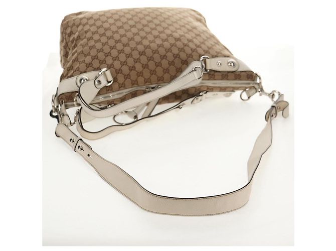 Gucci Borsa a mano GG Canvas 2way Beige Bianco Auth ep10950 - vista 11