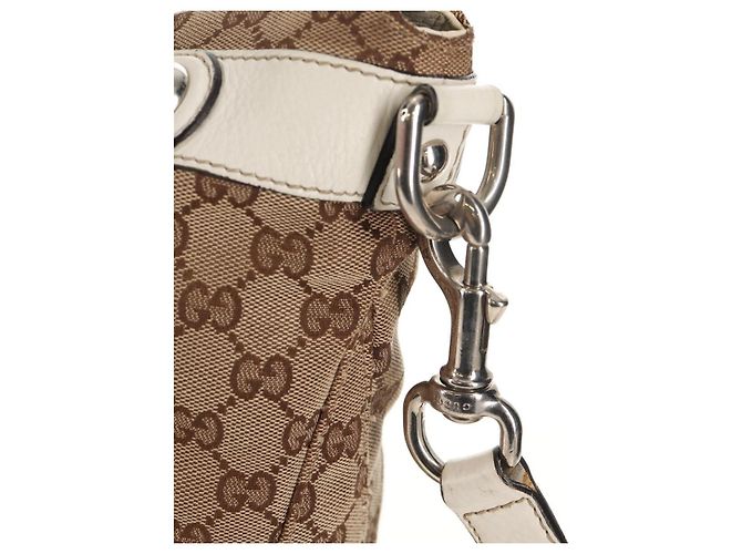 Gucci Borsa a mano GG Canvas 2way Beige Bianco Auth ep10950 - vista 20