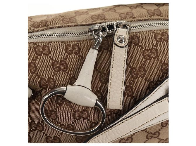 Gucci Borsa a mano GG Canvas 2way Beige Bianco Auth ep10950 - vista 21