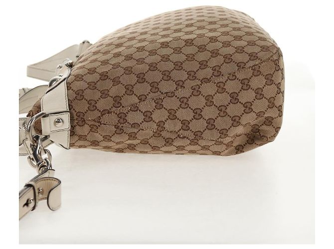 Gucci Borsa a mano GG Canvas 2way Beige Bianco Auth ep10950 - vista 4