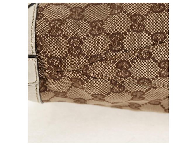 Gucci Borsa a mano GG Canvas 2way Beige Bianco Auth ep10950 - vista 5