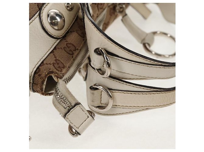 Gucci Borsa a mano GG Canvas 2way Beige Bianco Auth ep10950 - vista 9