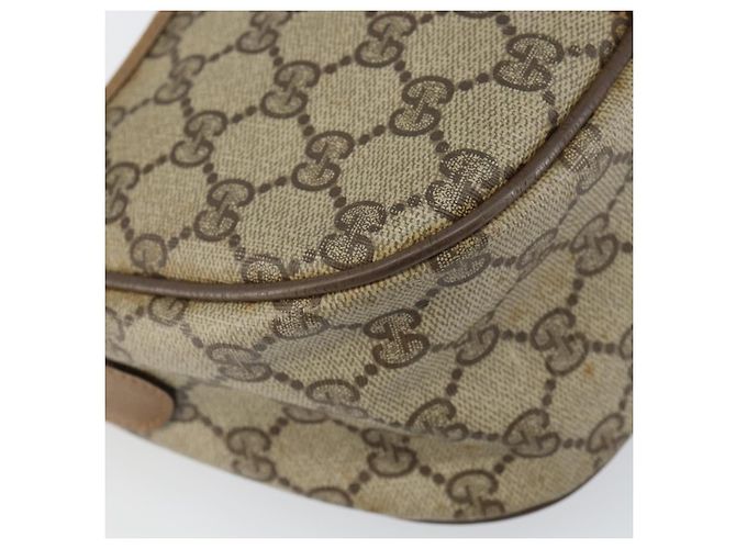 Borsa a Spalla Gucci GG Canvas Web Sherry Line in Pelle PVC Beige Rossa Auth 146143 Rosso Verde - vista 11