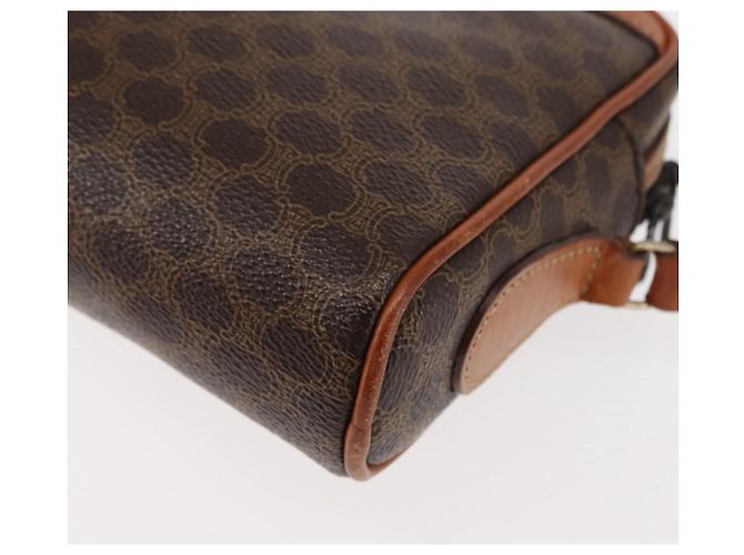 Céline Borsa a Spalla in Tela Macadam CELINE in Pelle PVC Marrone Auth ki6072 - vista 11