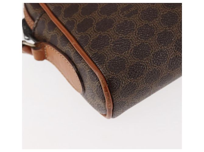 Céline Borsa a Spalla in Tela Macadam CELINE in Pelle PVC Marrone Auth ki6072 - vista 12