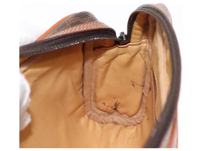Céline Borsa a Spalla in Tela Macadam CELINE in Pelle PVC Marrone Auth ki6072 - vista 19
