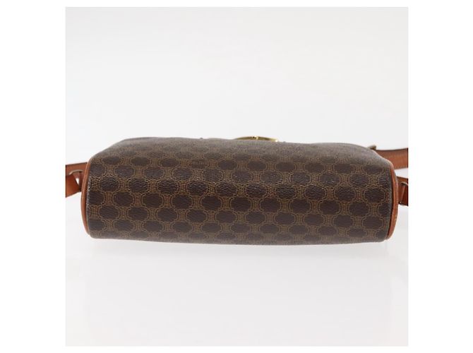 Céline Borsa a Spalla in Tela Macadam CELINE in Pelle PVC Marrone Auth ki6072 - vista 9