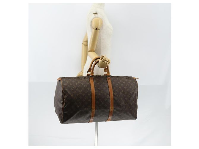 LOUIS VUITTON Borsa Boston Monogram Keepall 55 M41424 LV Auth 150835 Monogramma - vista 21
