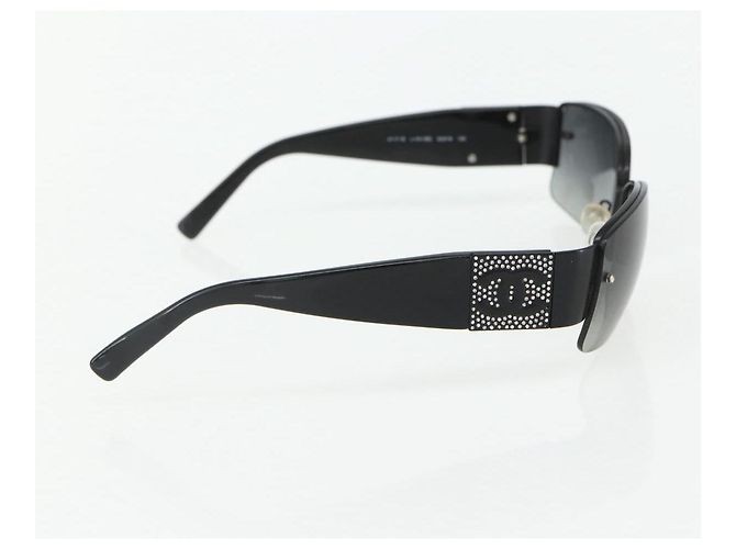 Gafas de sol CHANEL de plástico Negro CC Auth bs31456 - vista 4