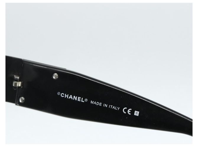 Gafas de sol CHANEL de plástico Negro CC Auth bs31456 - vista 9