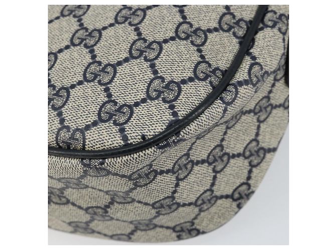 Borsa Sherry Line GG Supreme Web di GUCCI in PVC blu navy e oro 89 02 032 Auth 154586 - vista 15