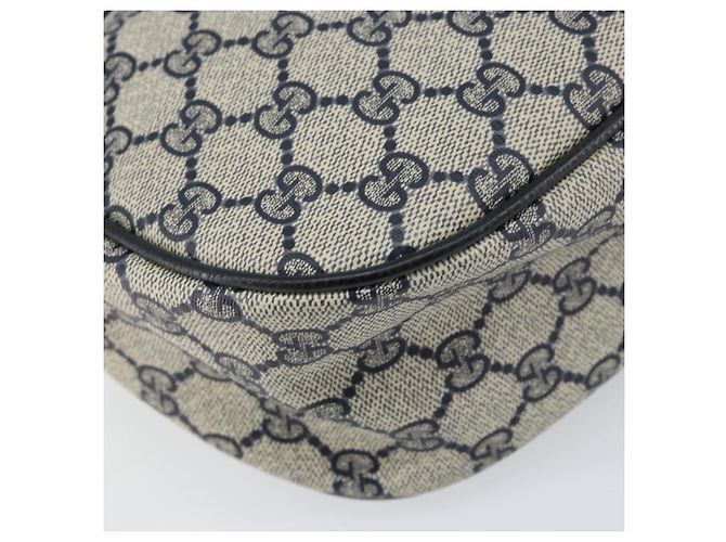 Borsa Sherry Line GG Supreme Web di GUCCI in PVC blu navy e oro 89 02 032 Auth 154586 - vista 16