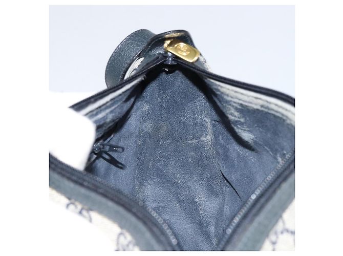 Borsa Sherry Line GG Supreme Web di GUCCI in PVC blu navy e oro 89 02 032 Auth 154586 - vista 19