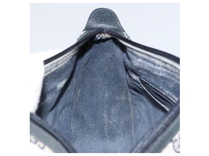 Borsa Sherry Line GG Supreme Web di GUCCI in PVC blu navy e oro 89 02 032 Auth 154586 - vista 20