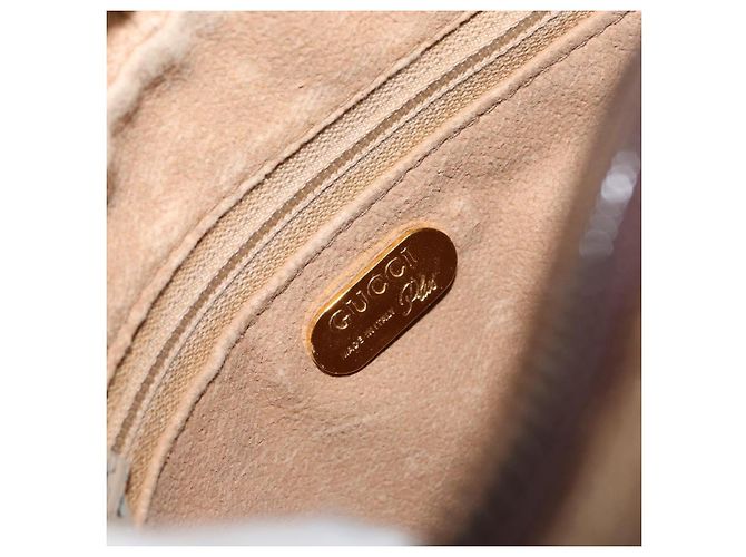 Borsa a Spalla GUCCI GG Plus Supreme PVC Beige Oro Auth ka292 D'oro - vista 16