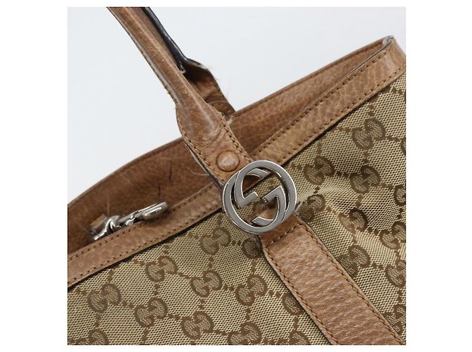 Gucci Borsa Tote Miss GG in Canvas GG Beige Argento 342591 Auth 154584 - vista 14