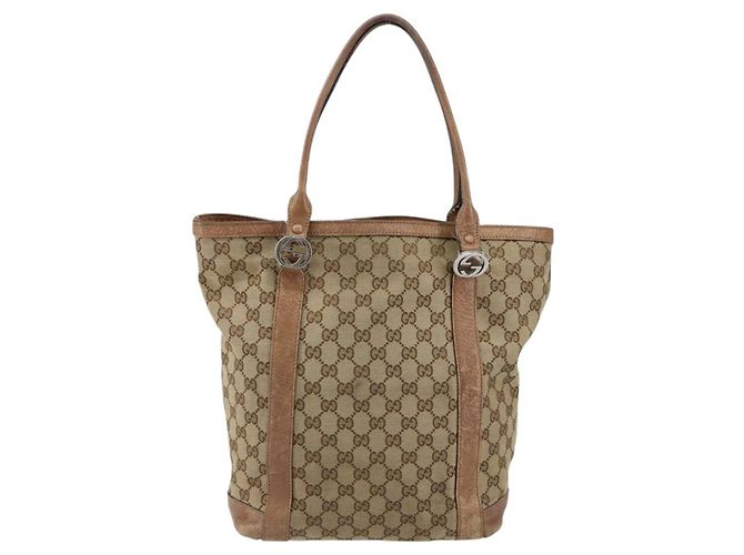 Gucci Borsa Tote Miss GG in Canvas GG Beige Argento 342591 Auth 154584 - vista 2