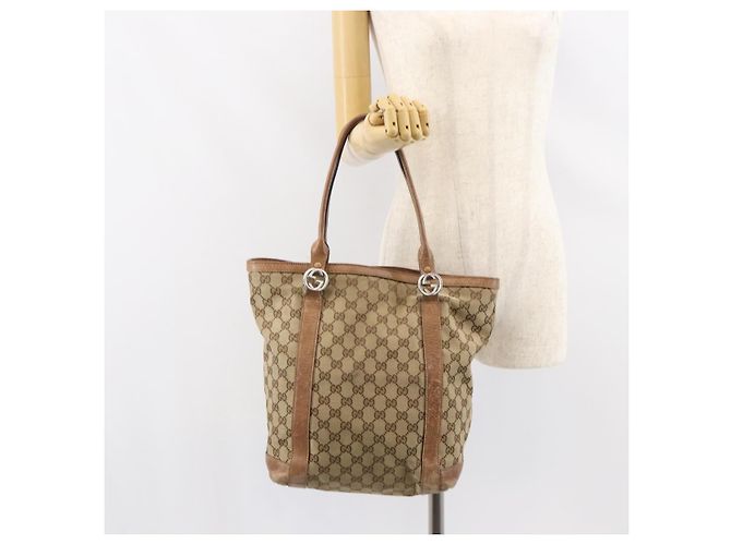 Gucci Borsa Tote Miss GG in Canvas GG Beige Argento 342591 Auth 154584 - vista 22