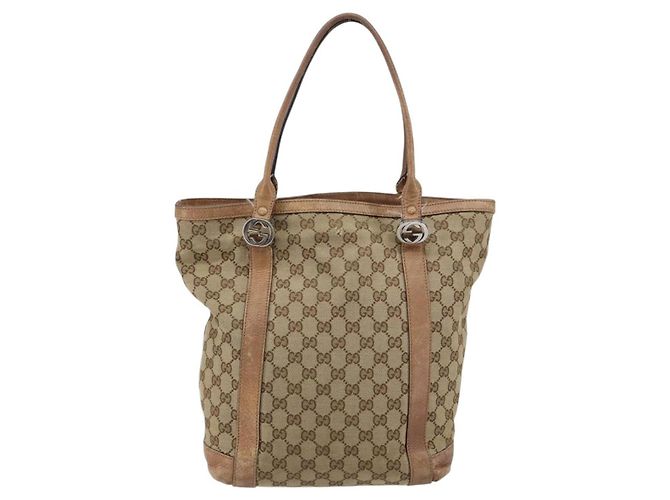 Gucci Borsa Tote Miss GG in Canvas GG Beige Argento 342591 Auth 154584 - vista 3