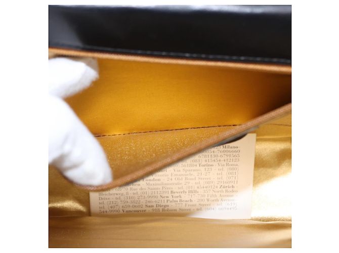 Borsa a Spalla Salvatore Ferragamo in Pelle Nera Oro Auth 153867 Nero D'oro - vista 21