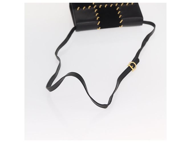 Borsa a Spalla Salvatore Ferragamo in Pelle Nera Oro Auth 153867 Nero D'oro - vista 7