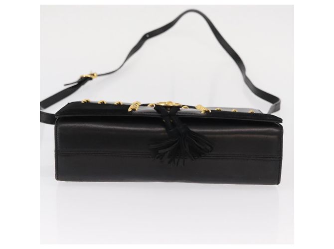 Borsa a Spalla Salvatore Ferragamo in Pelle Nera Oro Auth 153867 Nero D'oro - vista 9