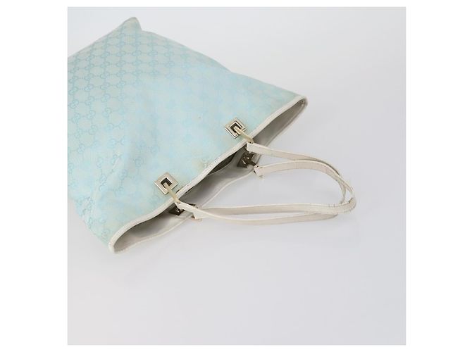 Borsa Tote GG Canvas Gucci 2 pezzi Azzurro Chiaro Nero Auth 150393 Blu chiaro - vista 5