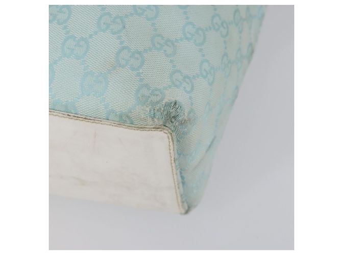 Borsa Tote GG Canvas Gucci 2 pezzi Azzurro Chiaro Nero Auth 150393 Blu chiaro - vista 8