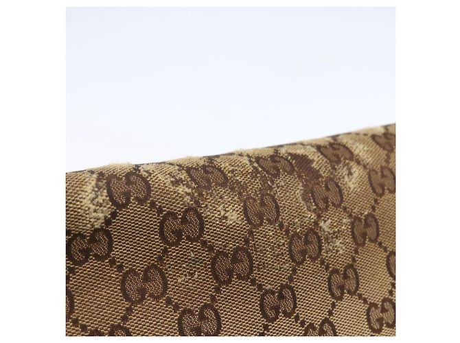 Borsa a Spalla GG Canvas Gucci Beige Argento 146236 Auth 154436 - vista 10