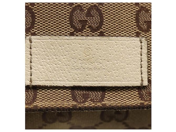Borsa a Spalla GG Canvas Gucci Beige Argento 146236 Auth 154436 - vista 17